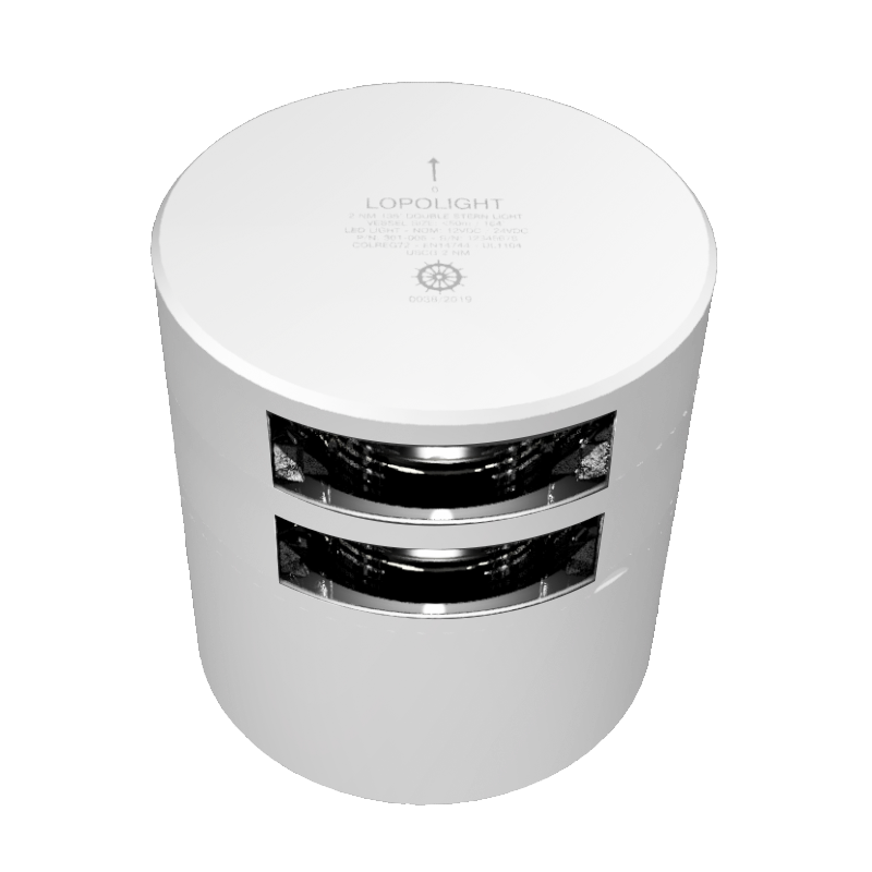 2nm 135° White, Stern, Dbl, white coated